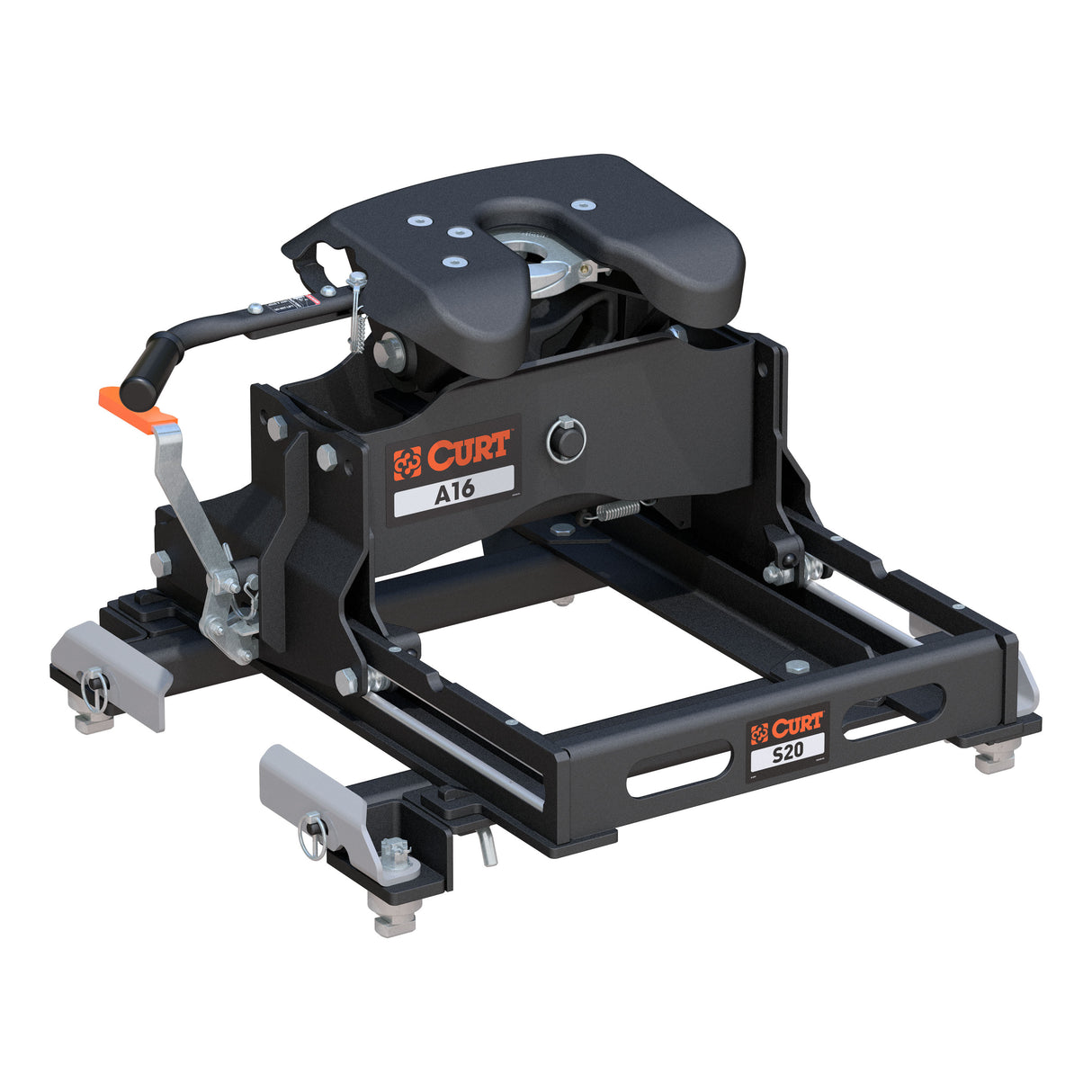 Curt - A16 Sliding 5th Wheel Hitch, 16K, Select Silverado, Sierra, 6.5' Bed Puck System - 16054