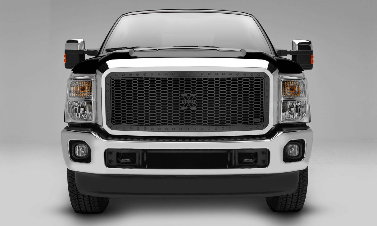 T-Rex Grilles - 1 Pc Laser Cut Pattern Mild Steel Stealth Laser X Grille Insert - Does not fit XL base model with black utility grille - 7715461-BR