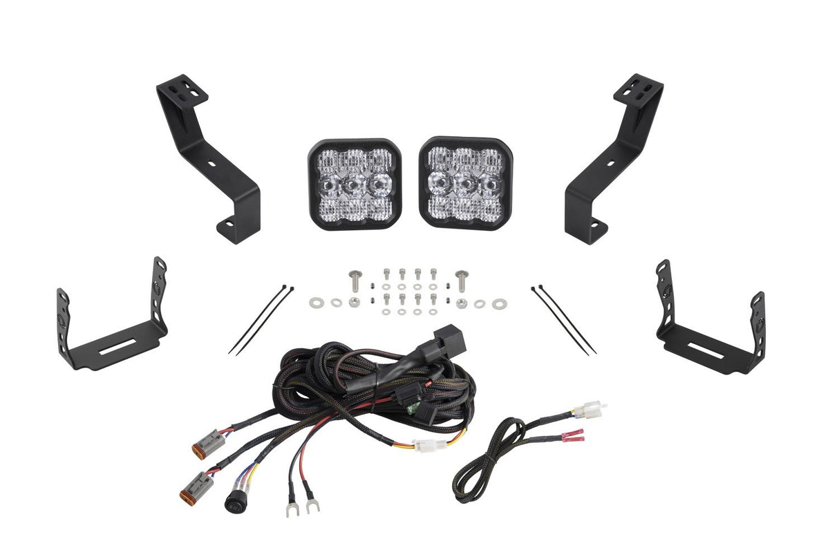 Diode Dynamics - SS5 Bumper LED Pod Light Kit for 2019+ Ram, Sport White Combo - DD7613