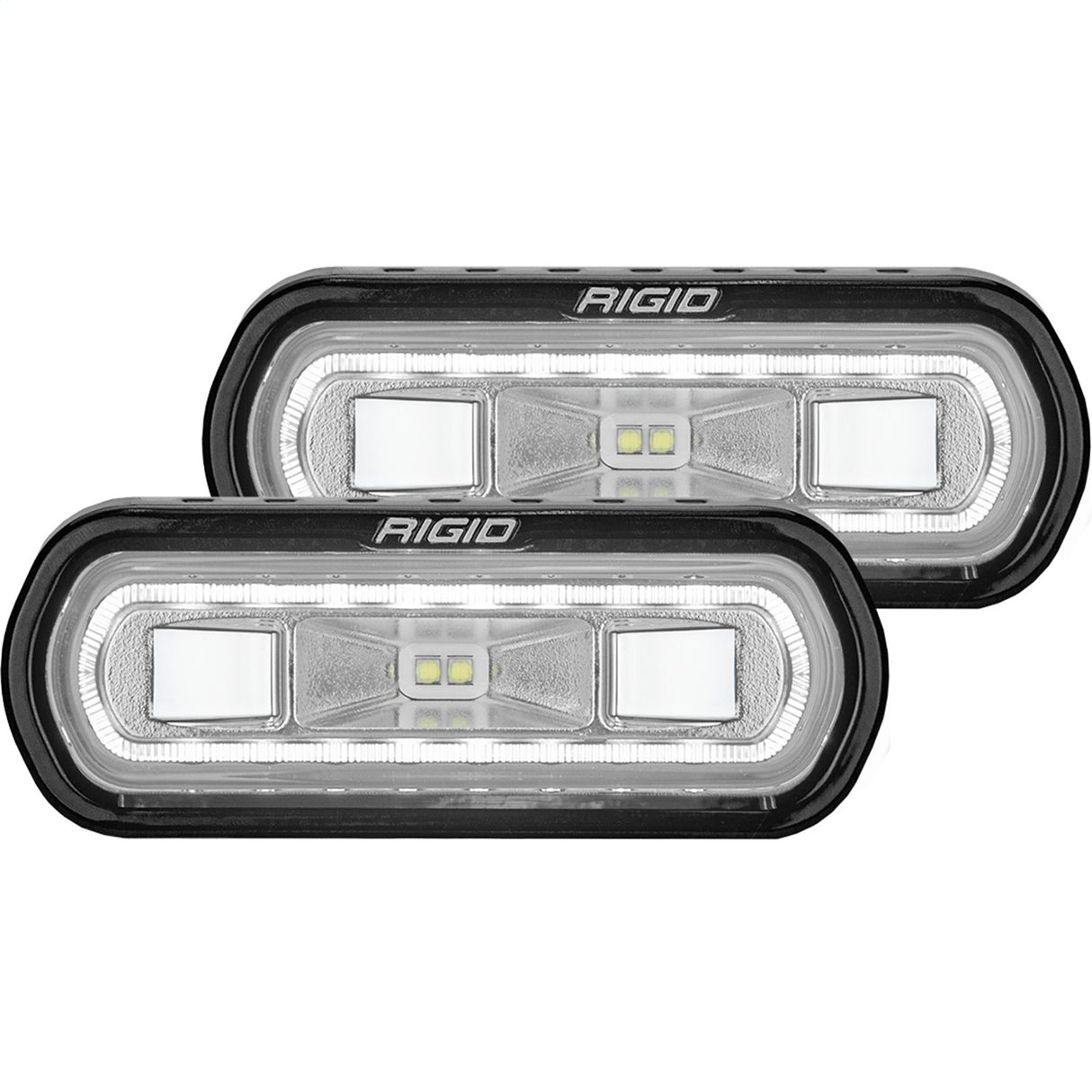 RIGID Industries - 53120 SR-L Series Off-Road Spreader Pod, 3 Wire, Surface Mount, White Halo, Pair