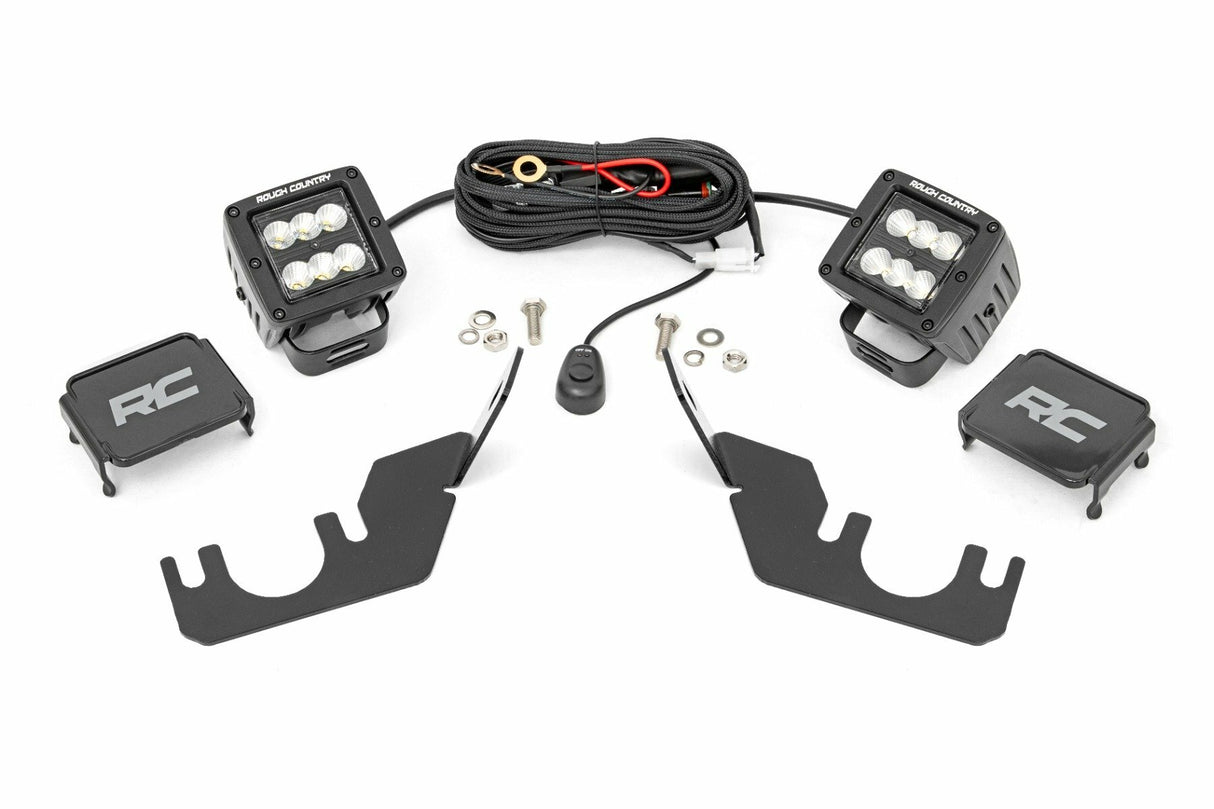 LED Light Kit - Rear Mount - 2(in.) Black Pair - Flood - Kawasaki Teryx 800/Teryx4 800