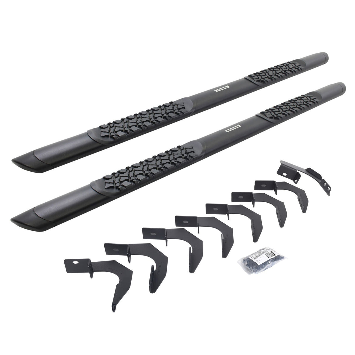 Go Rhino V3423580T - V3 Series Aluminum Side Steps with Mounting Brackets - Textured Black