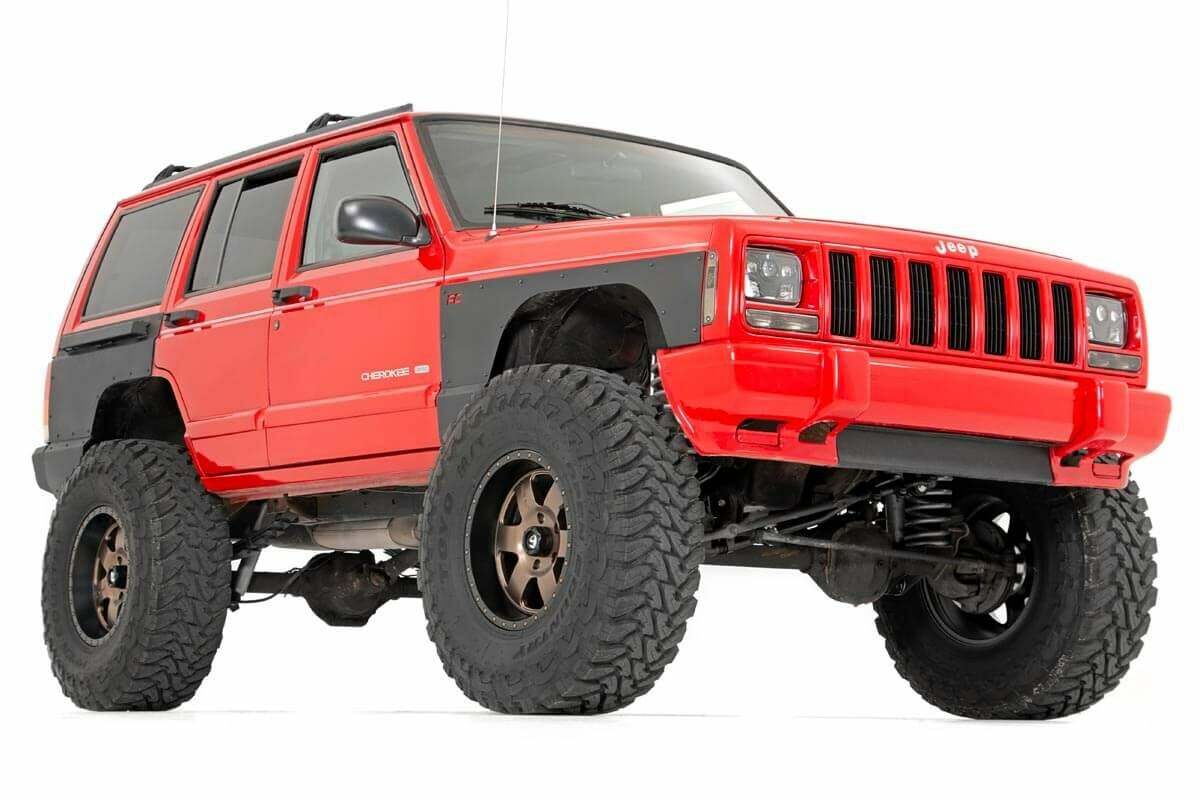 Rough Country - Fender & Quarter Panel Armor - Front - Combo - Jeep Cherokee XJ (84-96) - 10577