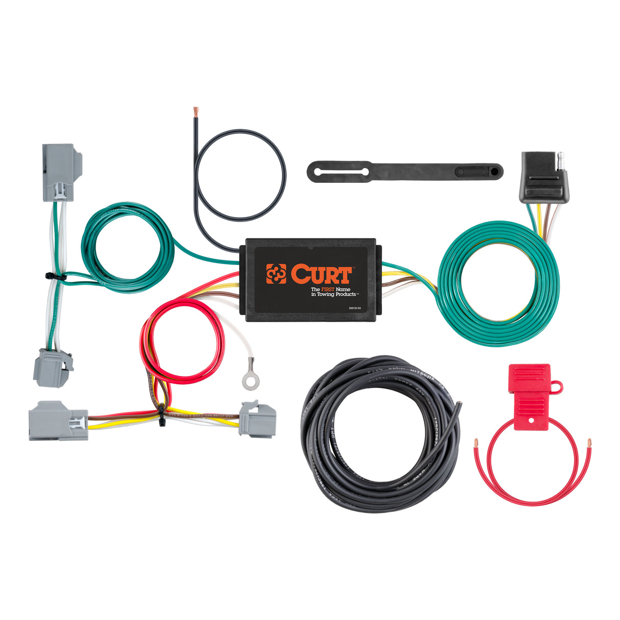 Curt - Custom Wiring Harness, 4-Way Flat Output, Select Volvo XC60 - 56355