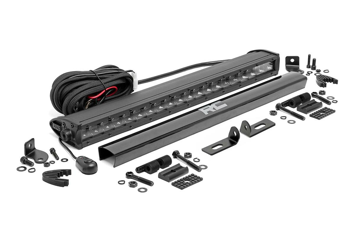Rough Country - LED Light Kit - Bumper Mount - 20" Black Single Row - Ford Ranger (19-23) - 70815