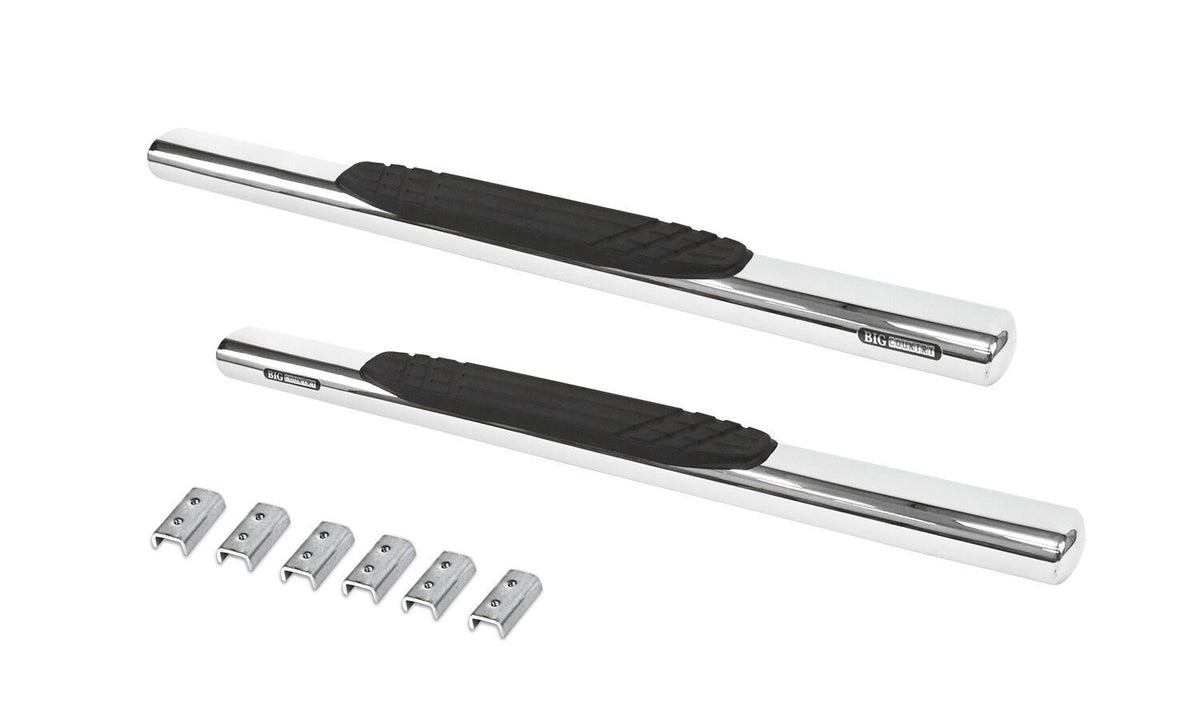 Go Rhino 684404552PS - 4" OE Xtreme SideSteps With Mounting Bracket Kit - Polished Stainless Steel