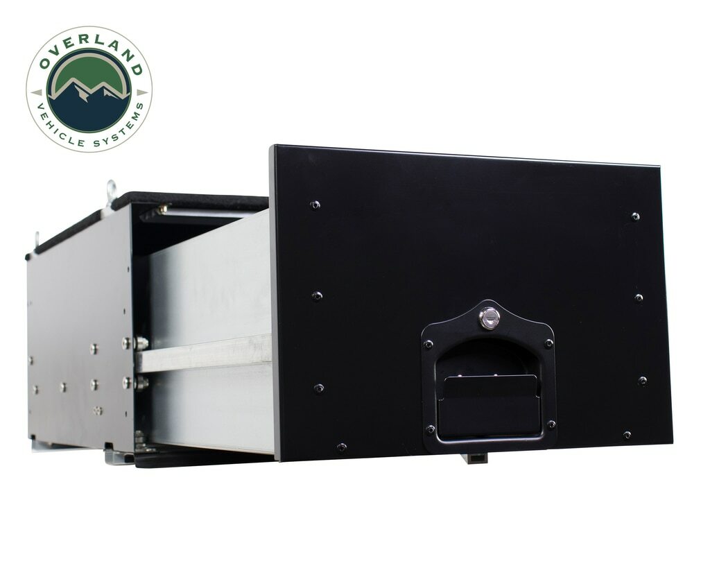Overland Vehicle Systems - Camping Storage Box Cargo Box With Slide Out Drawer - 21010301