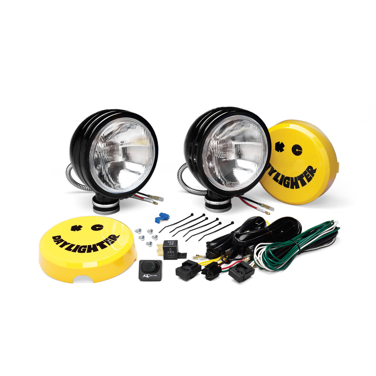 KC Hilites - 6" Daylighter Halogen Pair Pack System - Black - KC #234 (Spread Beam) - 234