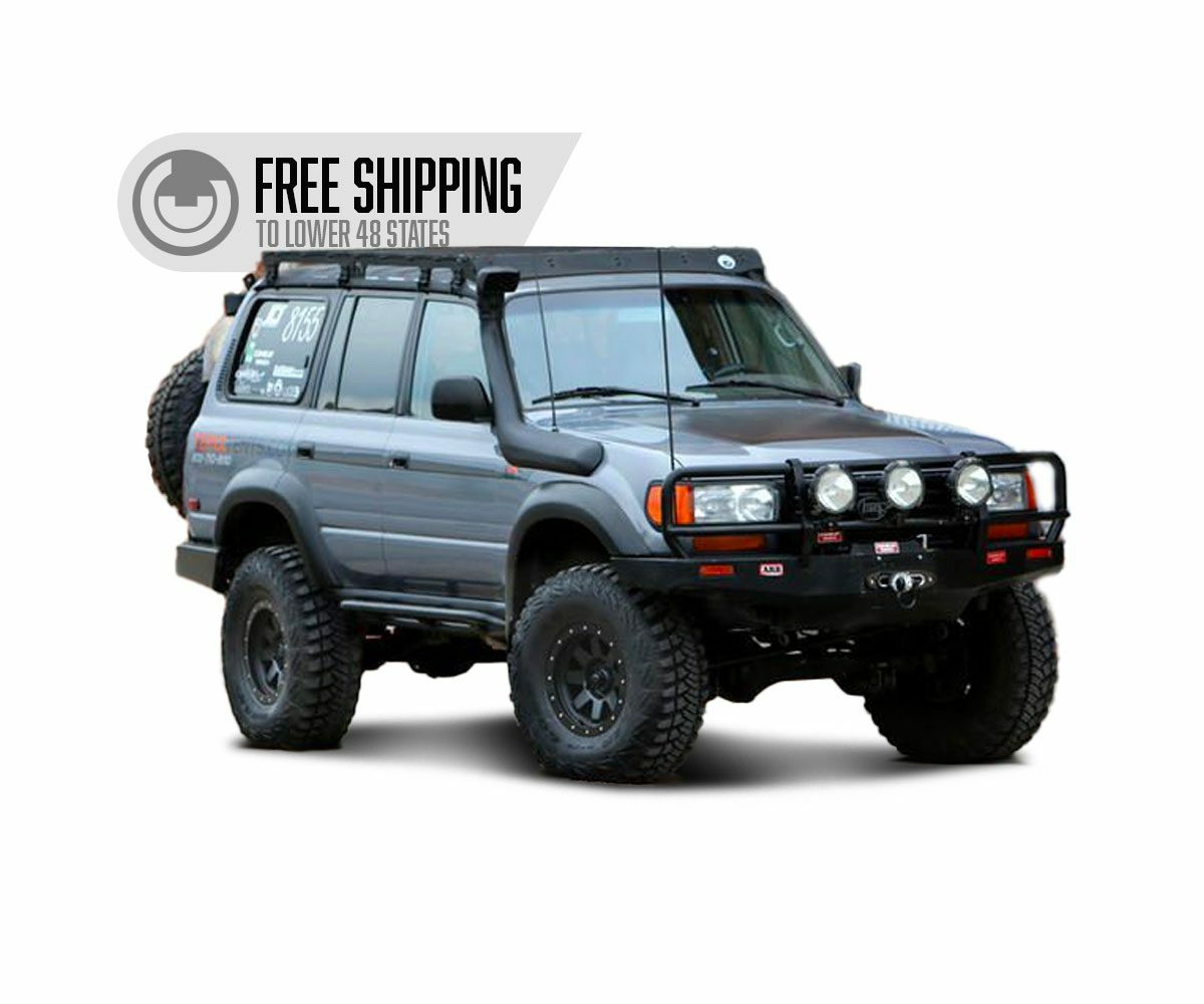 Prinsu - Toyota Landcruiser 80 Series Prinsu Roof Rack / Cutout for 40" Light Bars - 400-000-014-002