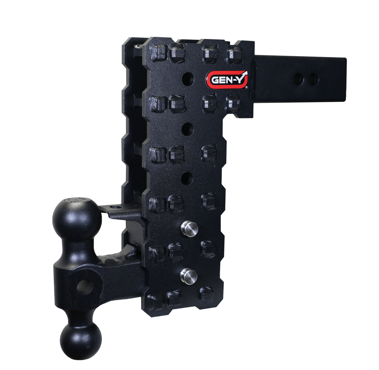 GEN-Y Hitch GH-2425X PHANTOM-X 2.5" Solid Shank 10" Drop 1.6K TW 16K Hitch Dual-Ball & Pintle Lock