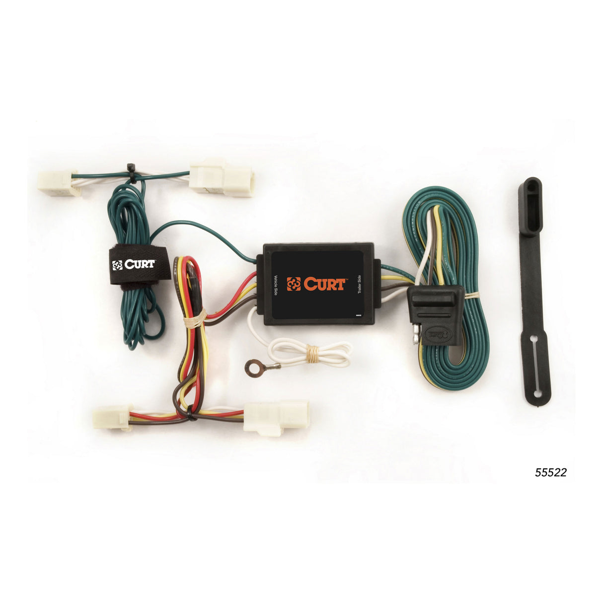 Curt - Custom Wiring Harness, 4-Way Flat Output, Select Toyota Matrix, Echo - 55522
