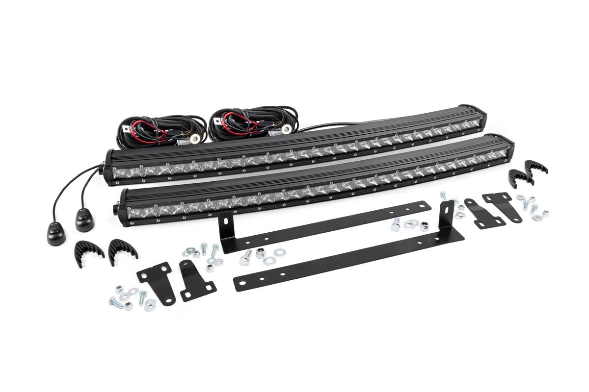Rough Country - LED Light Kit - Grille Mount - Dual 30" Chrome Single Row - Ford F-150 (09-14) - 70660