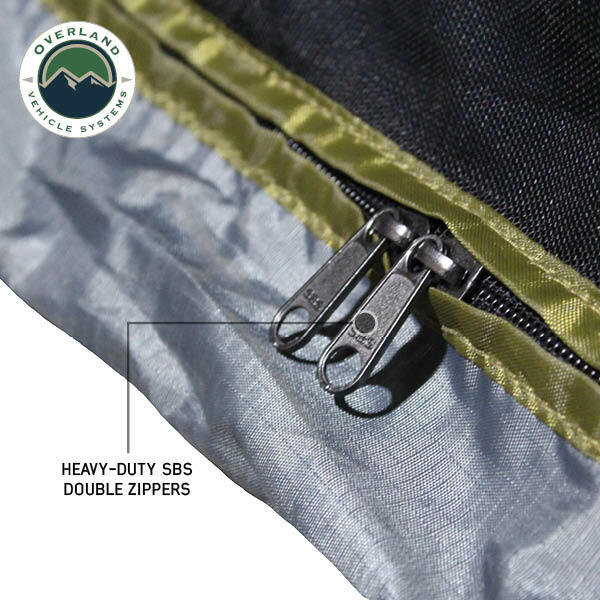 Overland Vehicle Systems - HD Nomadic 2.0 Awning Room Enclosure, Grey Body, Green Trim (4 Walls and Floor) - 18089920