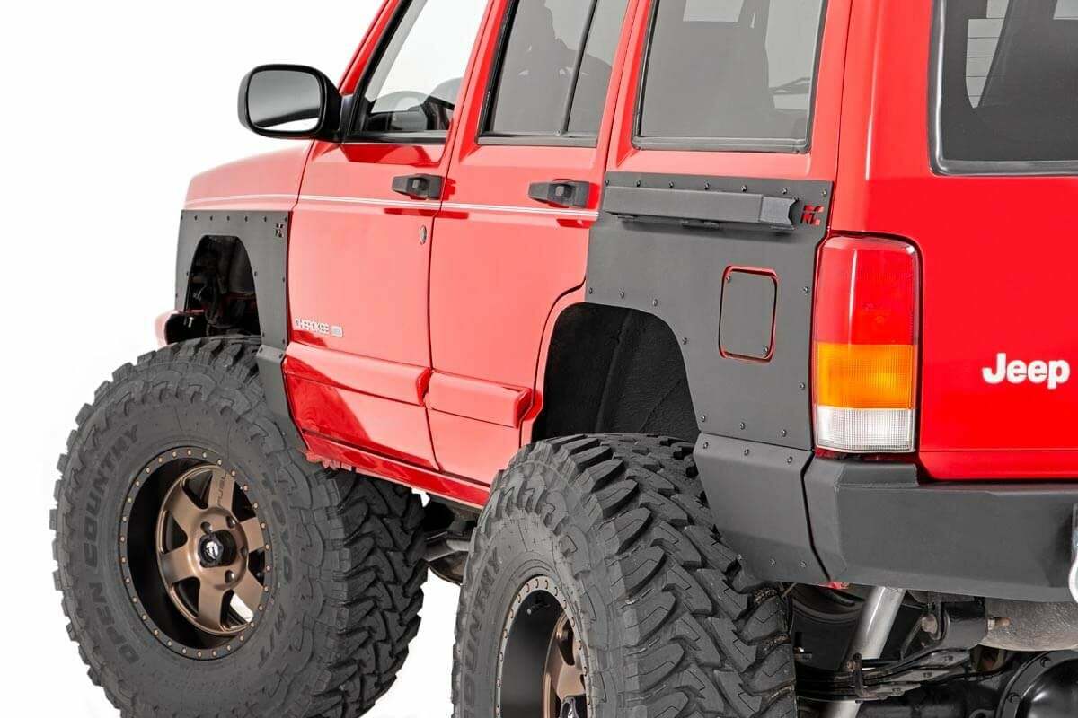 Rough Country - Fender & Quarter Panel Armor - Rear - Combo - Jeep Cherokee XJ (84-96) - 10578