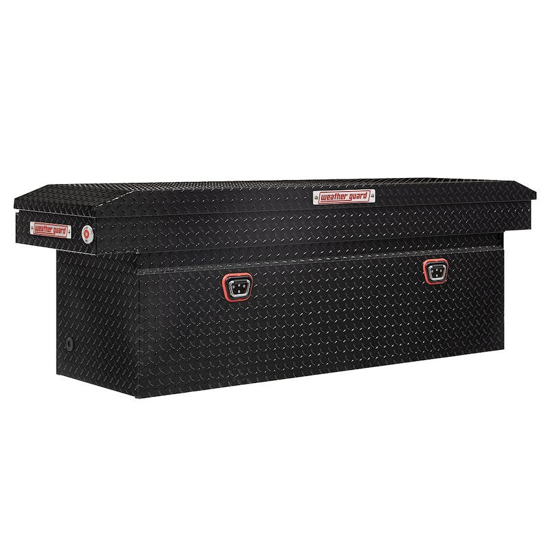 Weather Guard - Model 123-5-04 Saddle Box, Aluminum, Full Deep, Gloss Black, 15.0 cu ft - 123-5-04