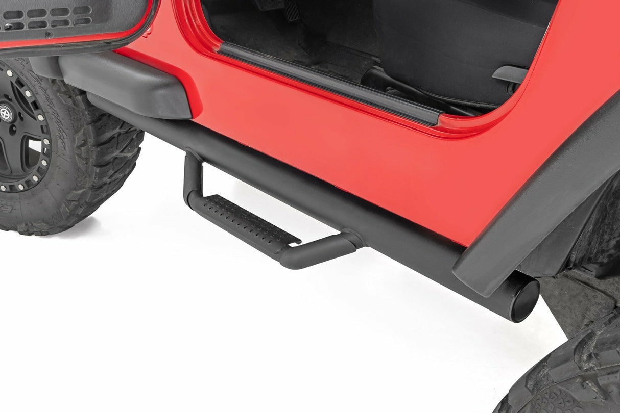 Rough Country - Nerf Steps - Full Length - Jeep Wrangler TJ 4WD (1997-2006) - RCJ9746A