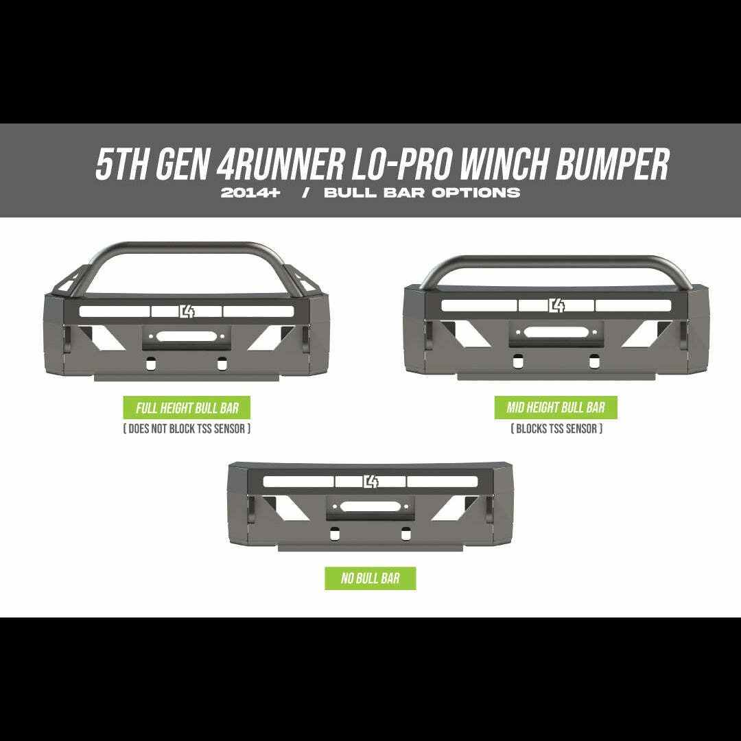 C4 Fabrication - 4Runner Lo-Pro Winch Bumper / 5th Gen / 2014-2024 - 1100-1114-30-FH