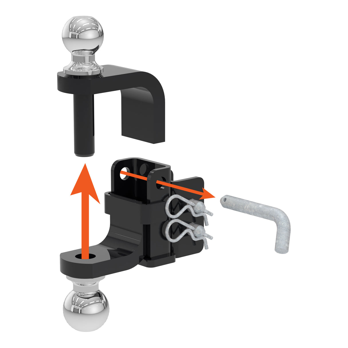 Curt - Replacement Adjustable Multipurpose Ball Mount Head (Fits #45049) - 45008
