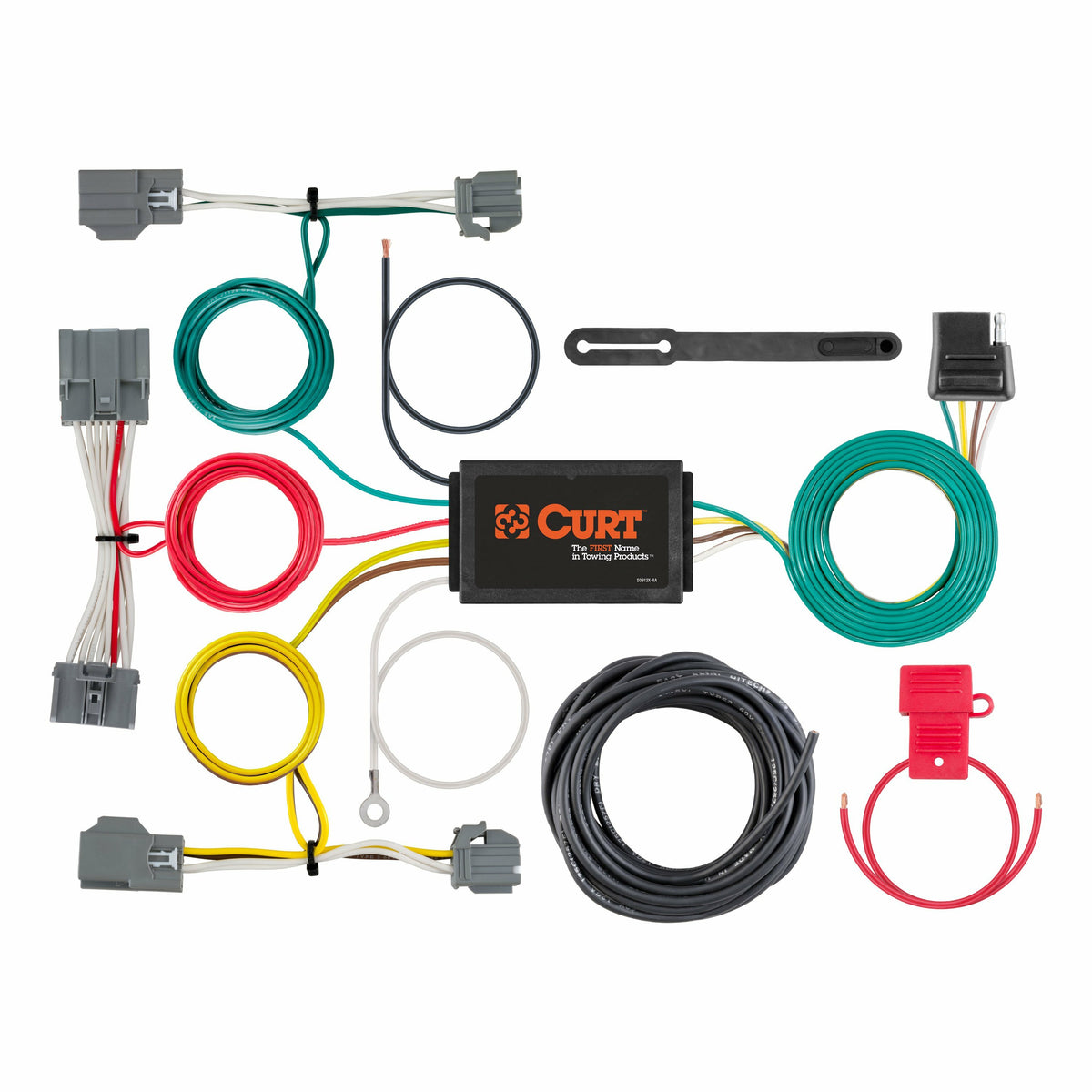 Curt - Custom Wiring Harness, 4-Way Flat Output, Select Volvo XC70 - 56386