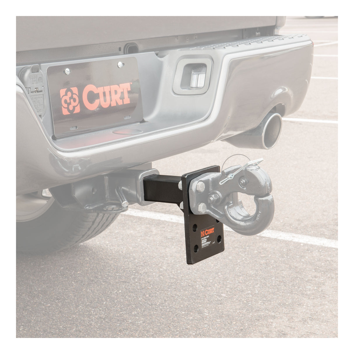 Curt - Adjustable Pintle Mount (2" Shank, 10,000 lbs., 7" High, 6" Long) - 48323