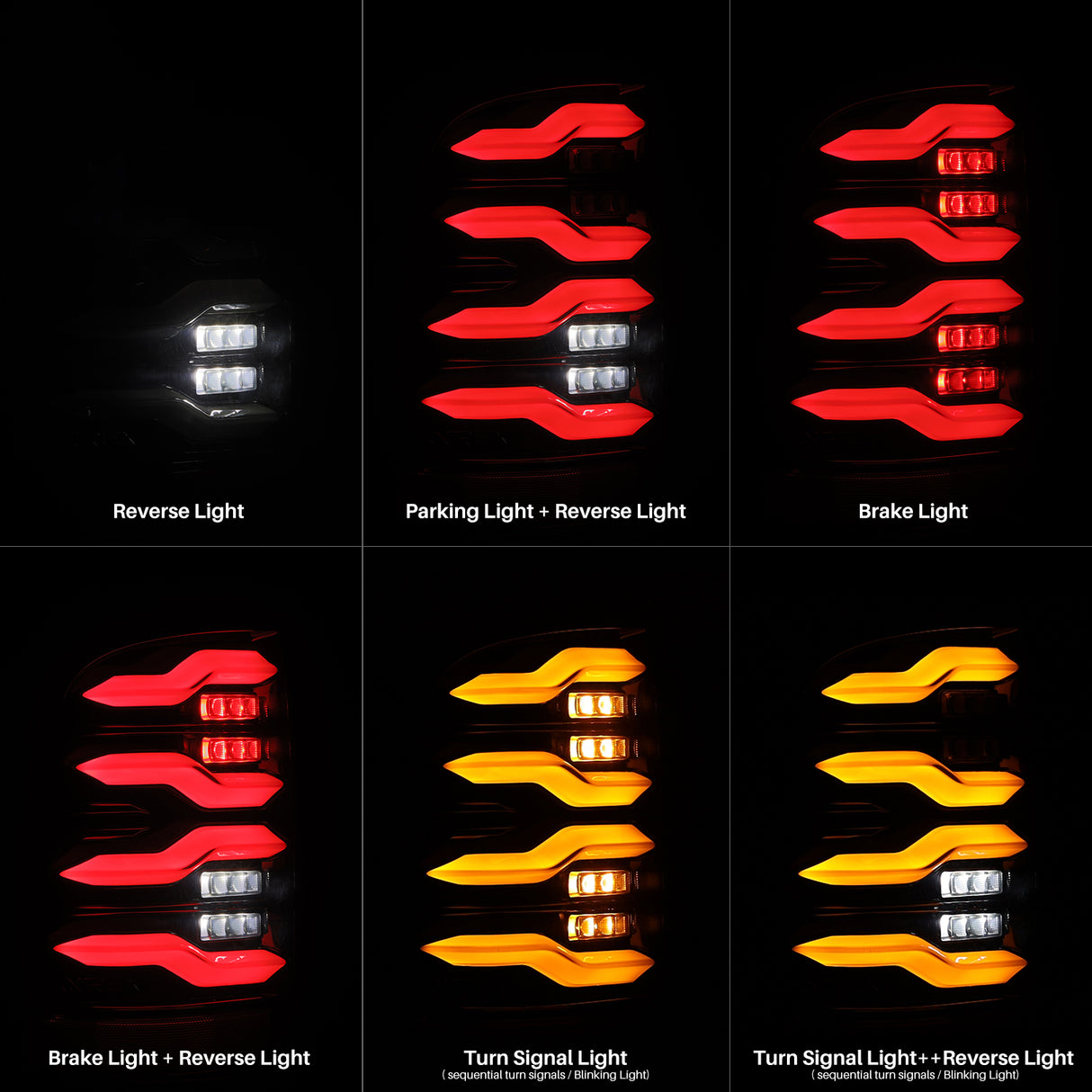 AlphaRex 640004 LED Taillights Black
