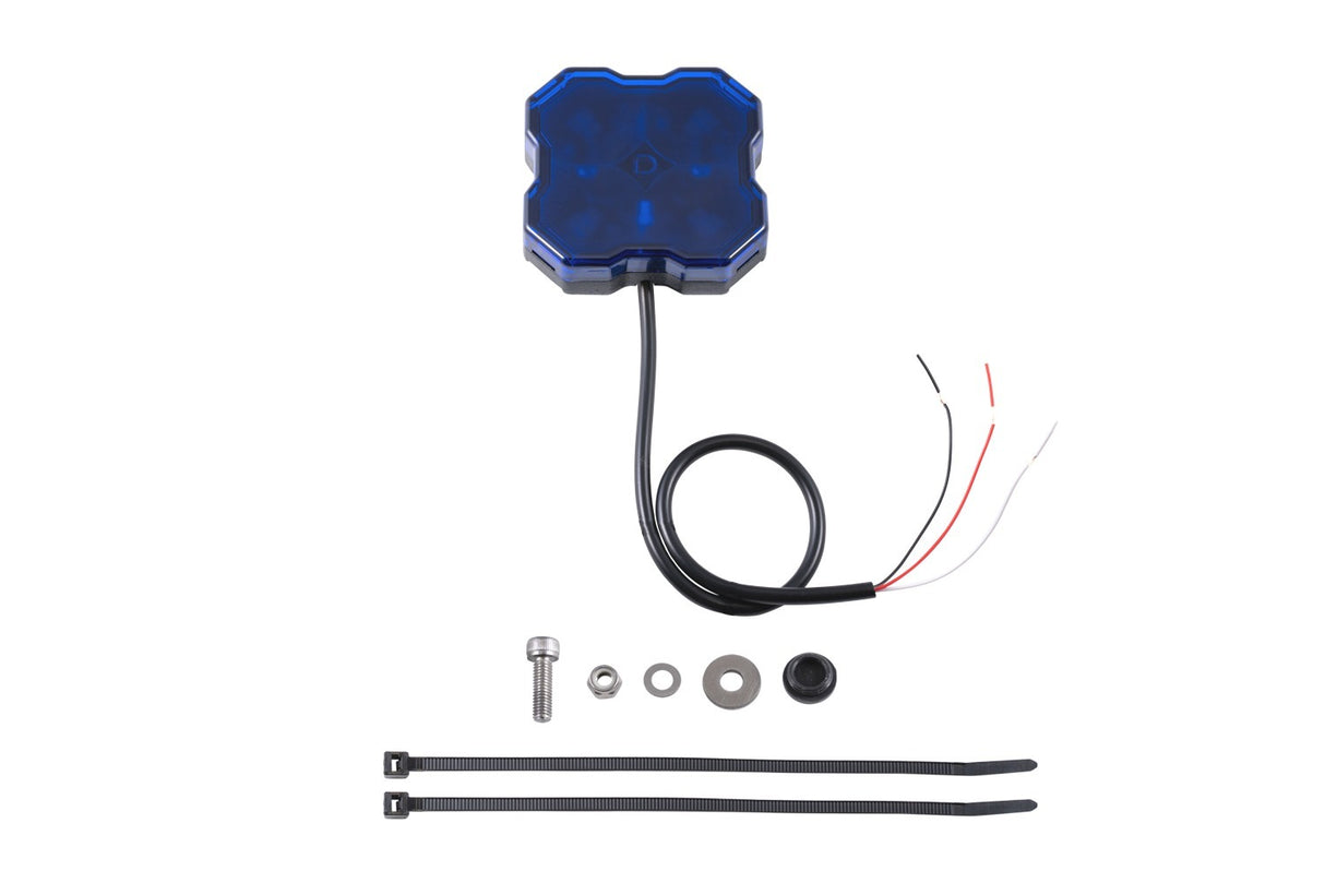Diode Dynamics - Stage Series Single-Color LED Rock Light, Blue Hookup (one) - DD7433
