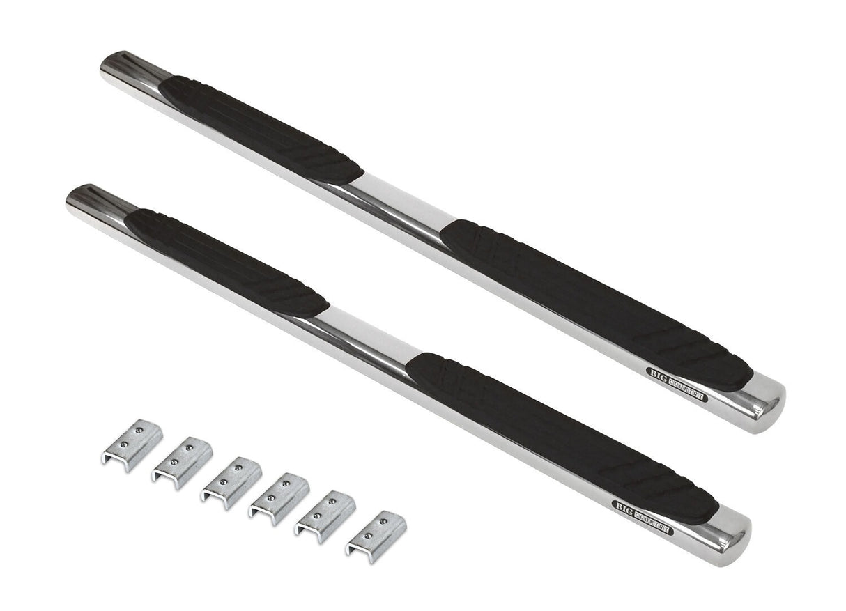 Go Rhino 684404687PS - 4" OE Xtreme SideSteps With Mounting Bracket Kit - Polished Stainless Steel