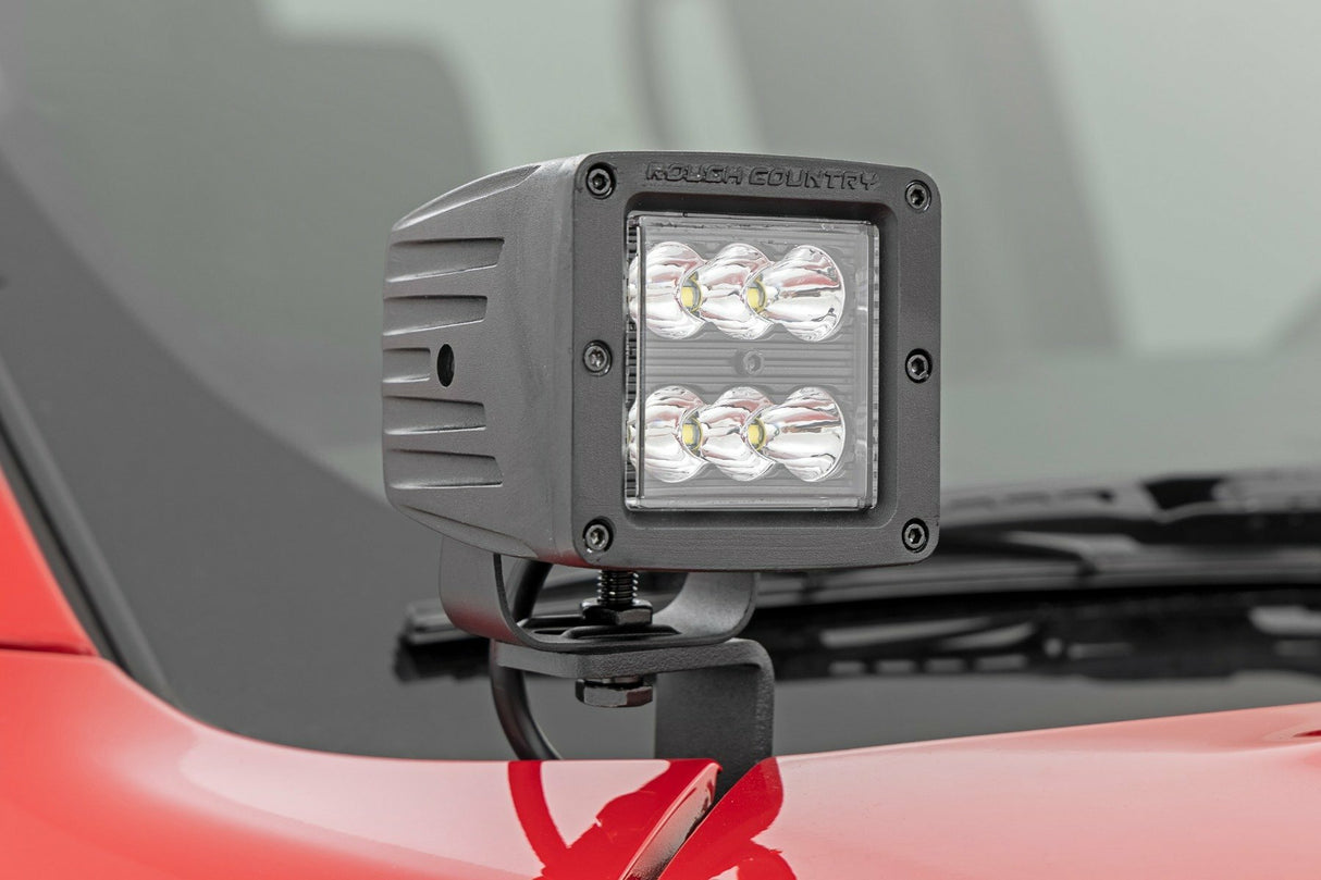 Rough Country - LED Light Kit - Ditch Mount - 2" Black Pair - White DRL - Nissan Frontier (22-23) - 71066
