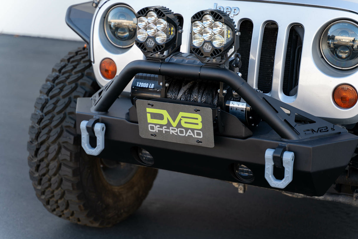 DV8 Offroad - Fairlead Mounted Flip-Up License Plate Bracket - LPBM-02