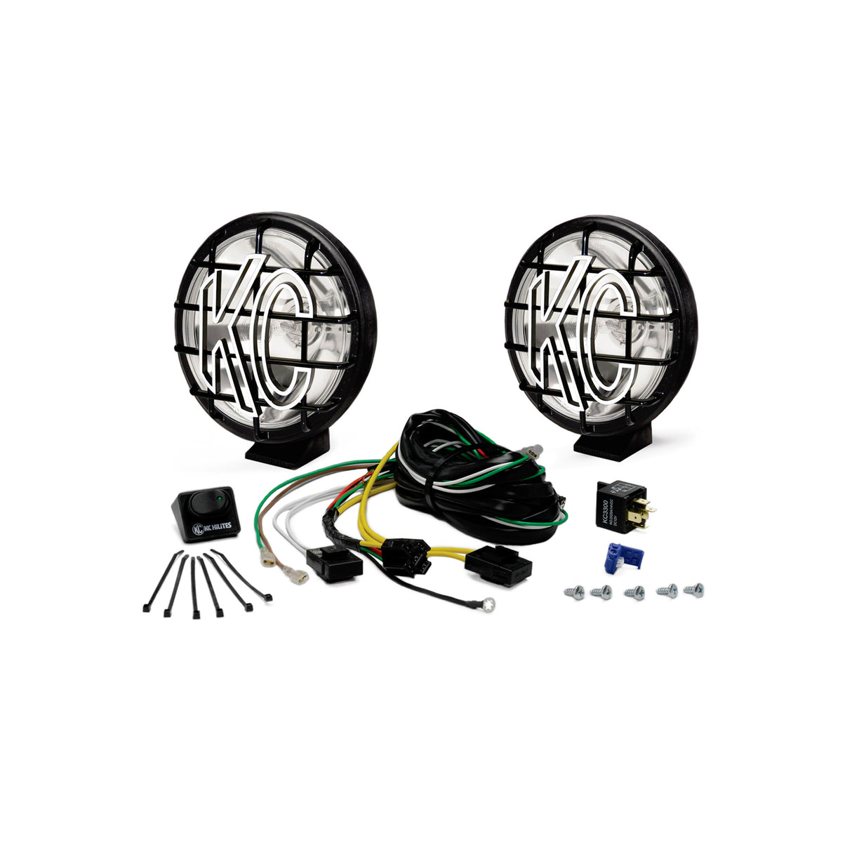 KC Hilites - 5" Apollo Pro Halogen Pair Pack System - Black - KC #450 (Spot Beam) - 450