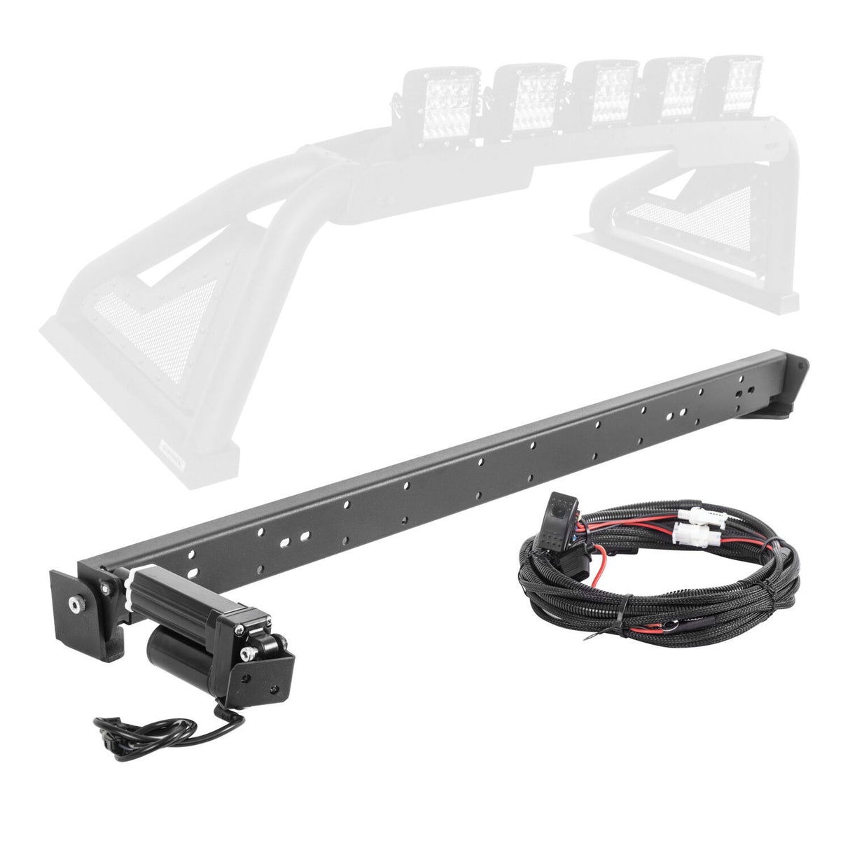 Go Rhino 960003T - Sport Bar 2.0 Power-Acuated Retractable Light Mount Conversion Kit - Textured Black