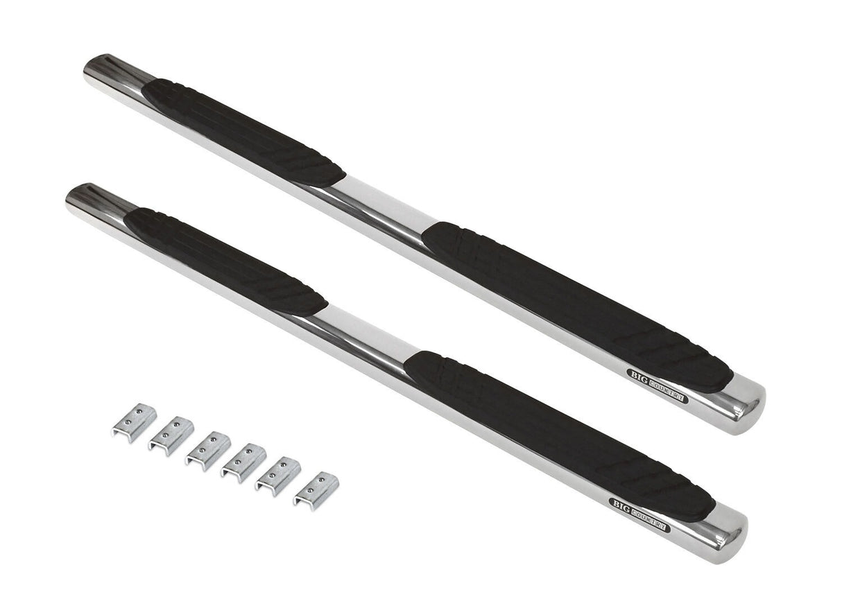 Go Rhino 684409987PS - 4" OE Xtreme SideSteps With Mounting Bracket Kit - Polished Stainless Steel