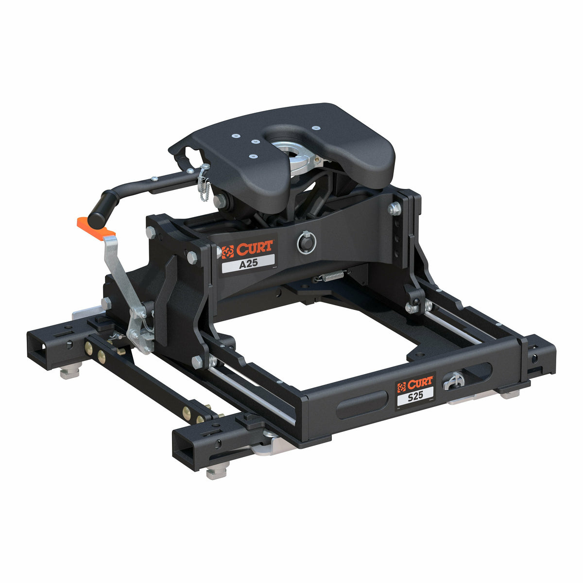 Curt - A25 Sliding 5th Wheel Hitch, 25K, Select Silverado, Sierra Puck System - 16059