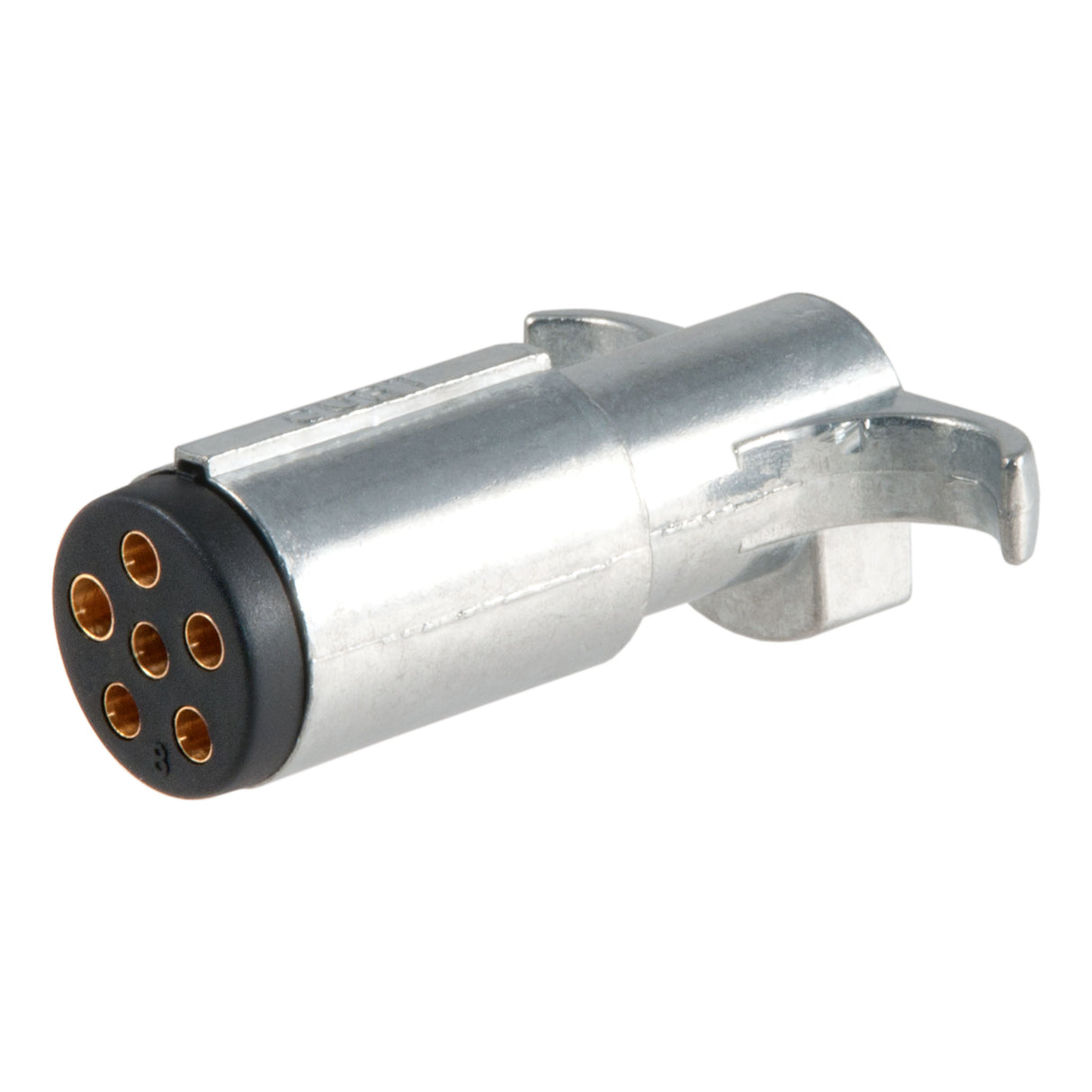 Curt - 6-Way Round Connector Plug (Trailer Side, Diecast Metal) - 58080