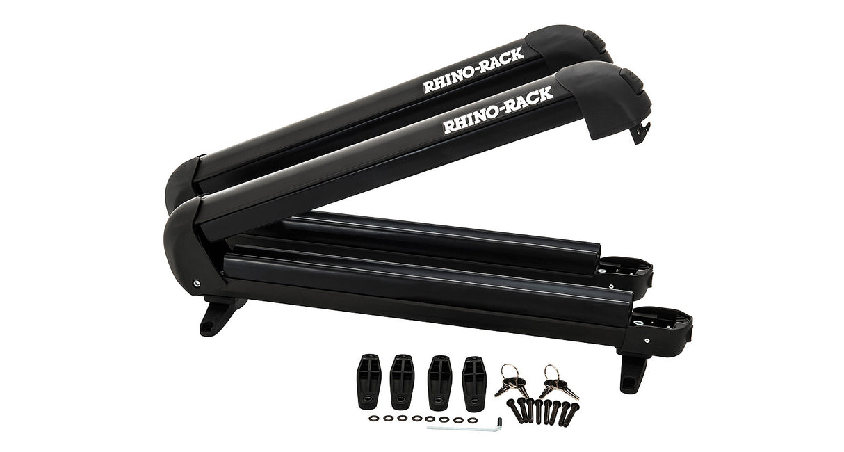 Rhino Rack - Roof Top Ski and Snowboard Carrier - 4 Skis or 2 Snowboards - 574