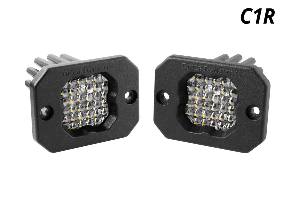 Diode Dynamics - Stage Series C1R White Flood Flush Mount LED Pod (pair) - DD7427P