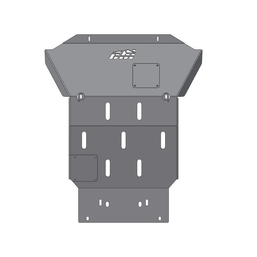 CBI - 2nd Gen Toyota Tundra Front Overland Skid Plate Set / Bare Metal - 300-000-012-007