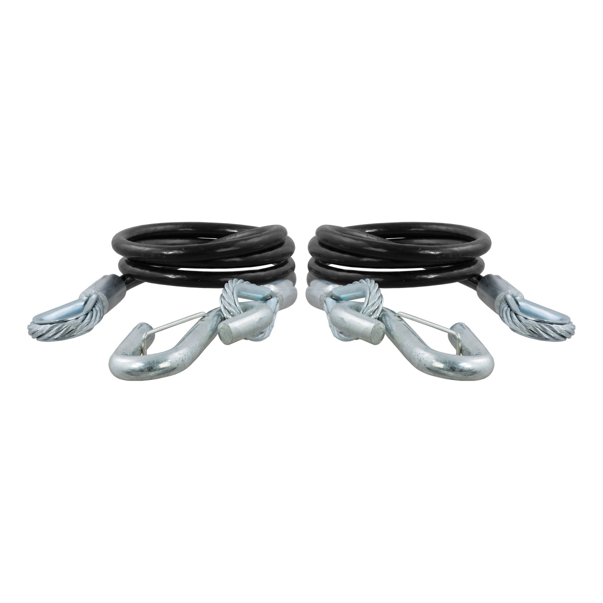 Curt - 44-1/2" Safety Cables with 2 Snap Hooks (5,000 lbs, Vinyl-Coated, 2-Pack) - 80151