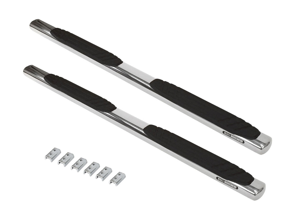Go Rhino 684404587PS - 4" OE Xtreme SideSteps With Mounting Bracket Kit - Polished Stainless Steel