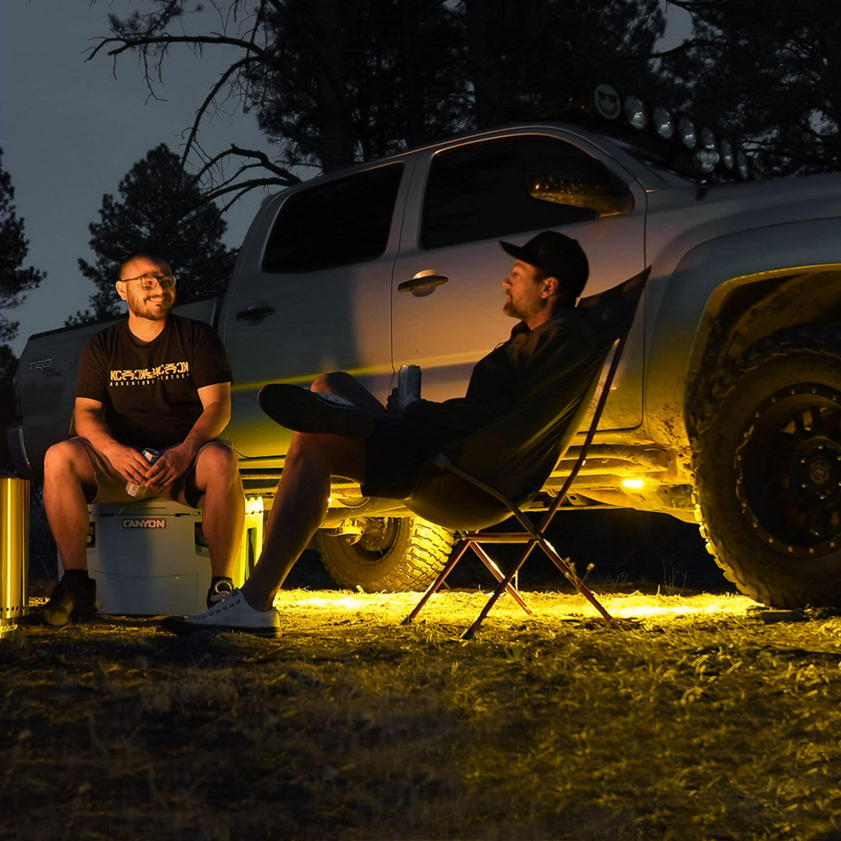 KC Hilites - Cyclone V2 LED - Rock Light - 6-Light System - Amber - 5W Flood Beam - 91041