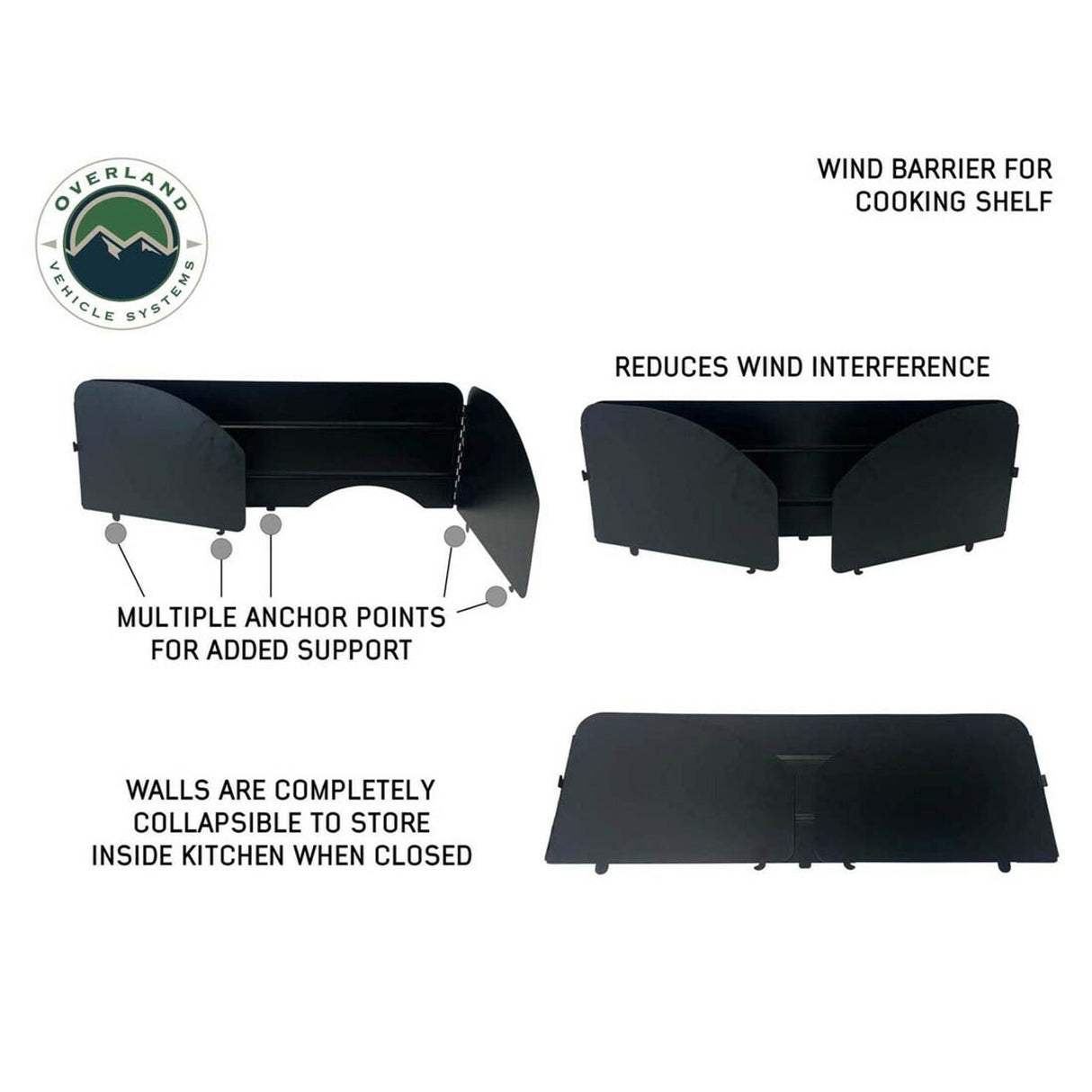 Overland Vehicle Systems - Cargo Box Kitchen With Slide Out Sink, Cooking Shelve and Slide Out Work Station - 21010401