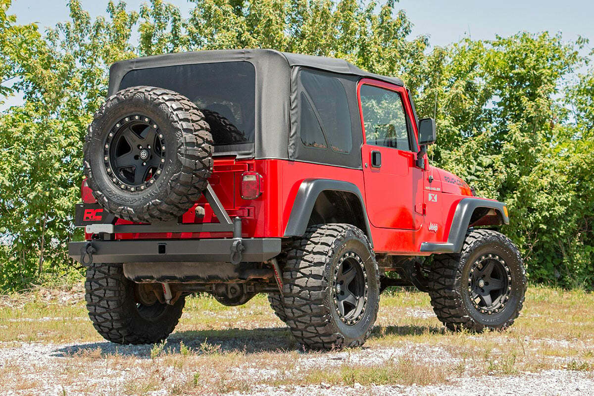 Rough Country - Rear Bumper - Tire Carrier - Jeep Wrangler TJ 4WD (1997-2006) - 10592A