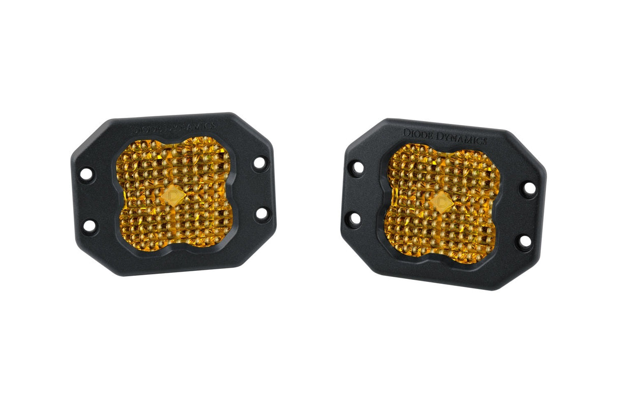 Diode Dynamics - SS3 Sport ABL Yellow Flood Flush (pair) - DD6925P