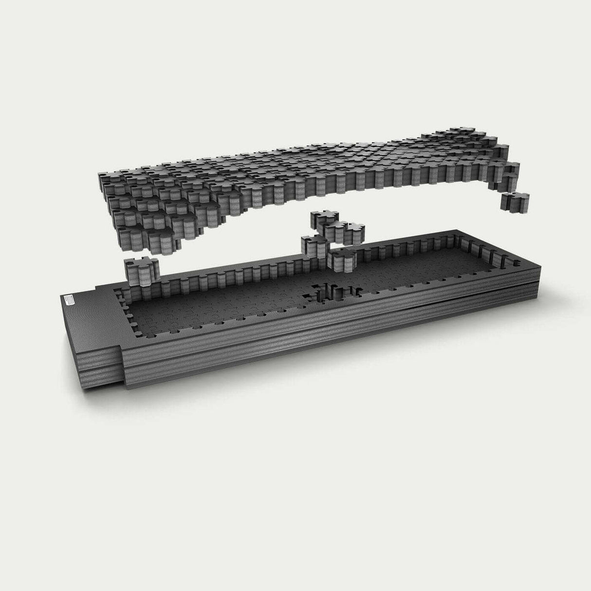 Decked - Piecekeeper PuzzleFoam ™ for vX Long Drawer System - 3 layer PuzzleFoam™ + Brace - A0150-PZFM-VXLG