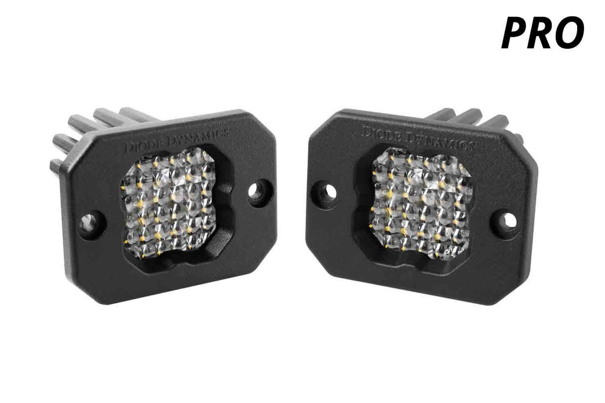 Diode Dynamics - Stage Series C1 LED Pod Pro White Flood Flush RBL (pair) - DD6476P