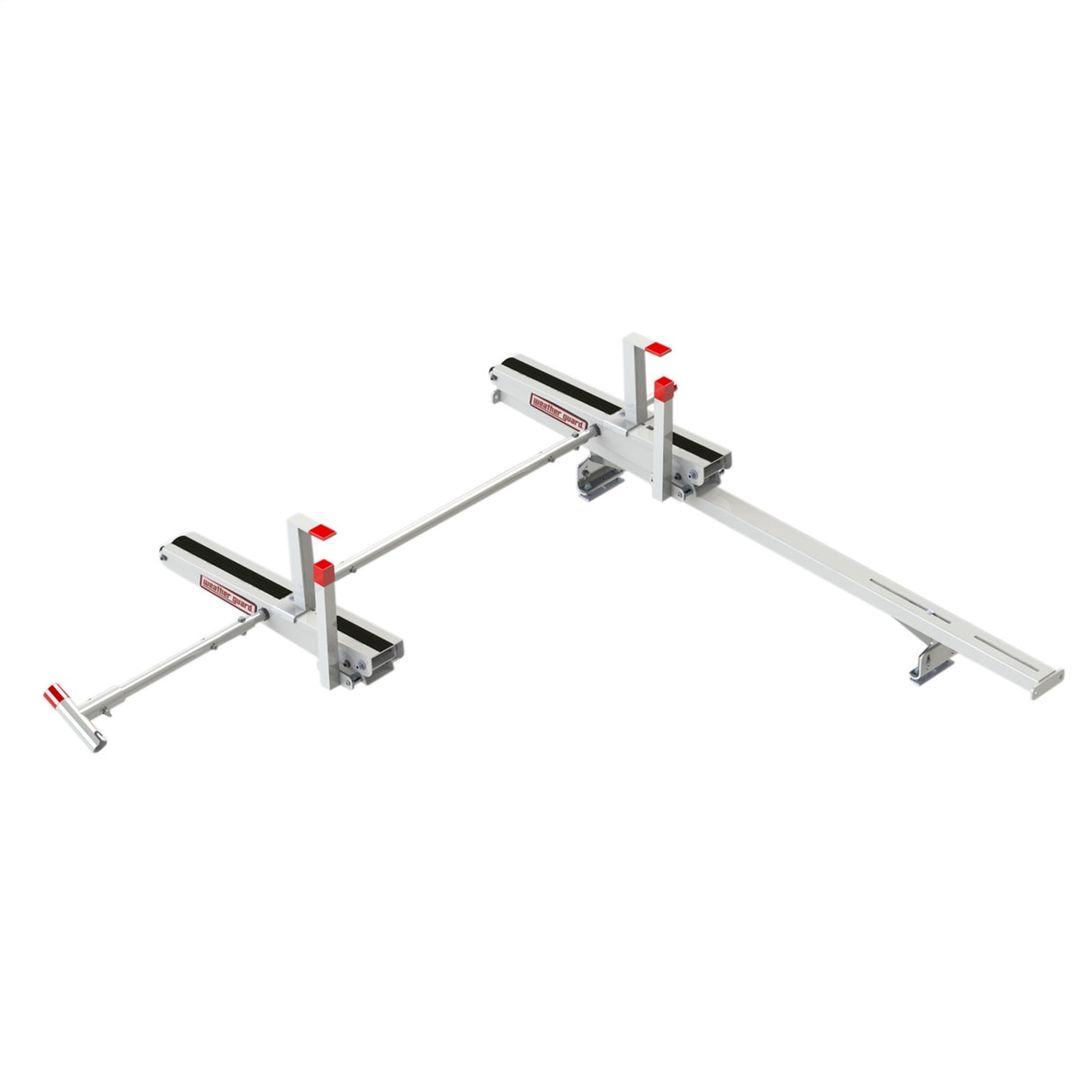 Weather Guard - Ezglide2 Fixed Drop-Down For Full-Size Vans Short Ladder Dual Drop-Down Kit W/Cross Member, Van Rack - 2277-3-01