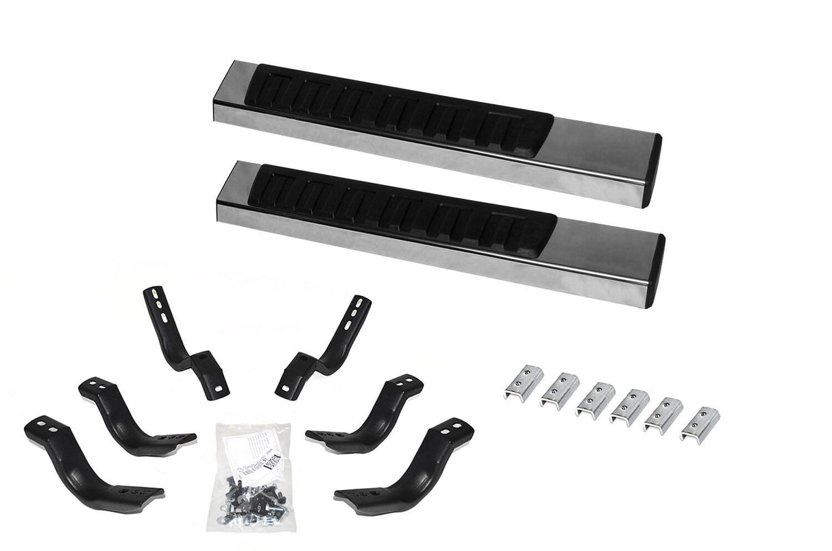 Go Rhino 6862441552PS - 6" OE Xtreme II SideSteps With Mounting Bracket Kit - Polished Stainless Steel