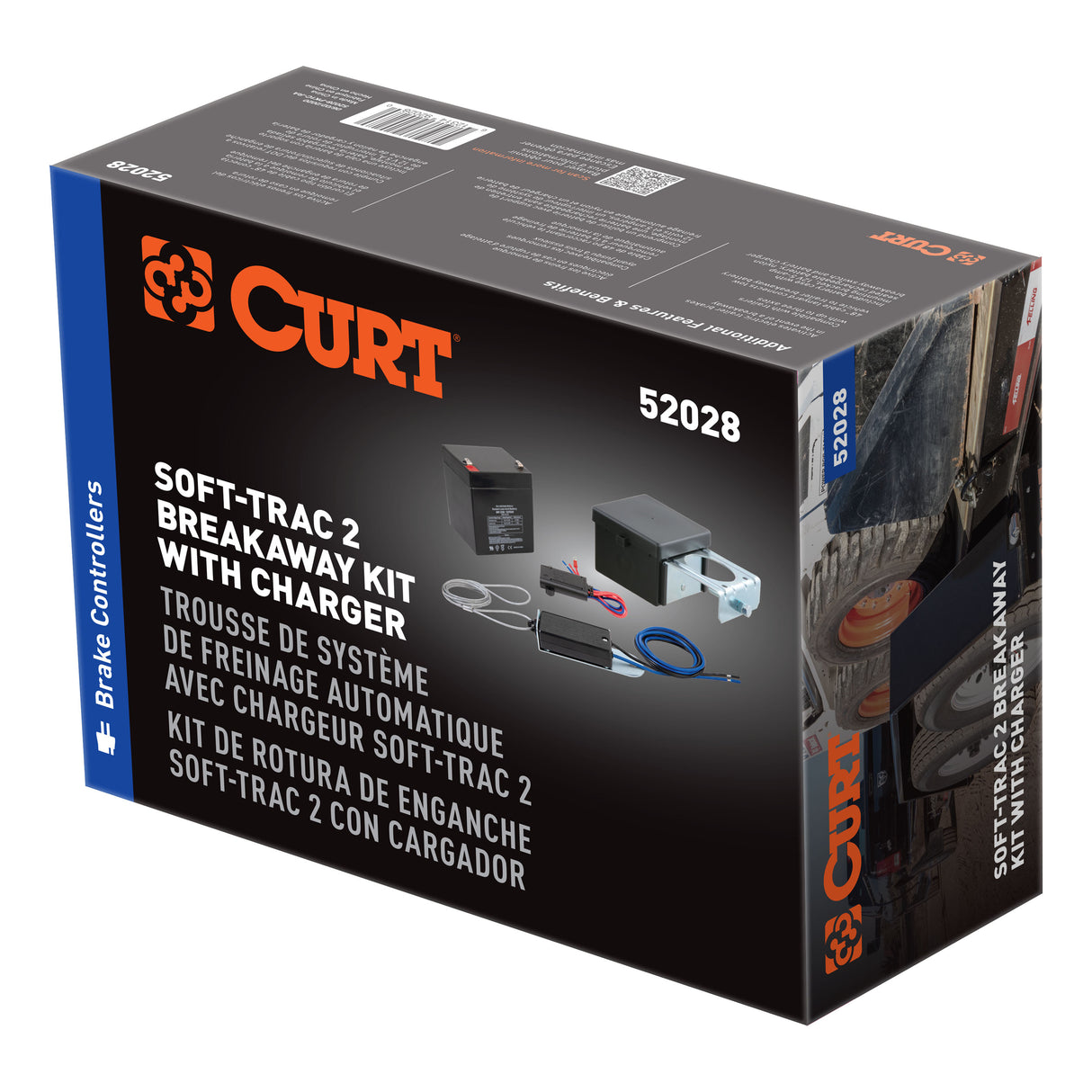 Curt - Soft-Trac 2 Breakaway Kit with Charger - 52028