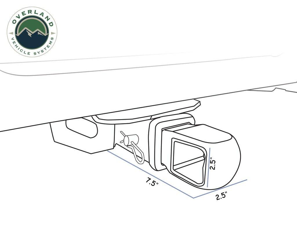 Overland Vehicle Systems - Aluminum Receiver Hitch Mount - Durable and Efficient - 19109902