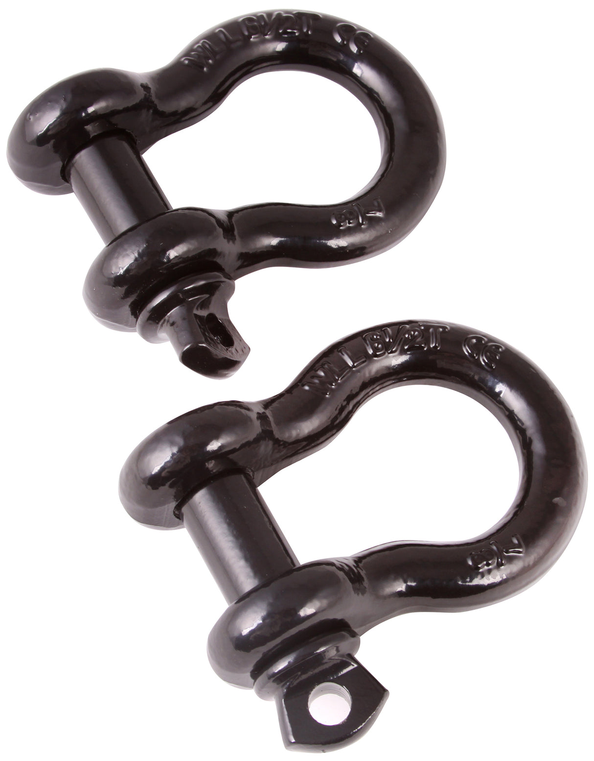 Rugged Ridge - D-Ring Shackles, 7/8-Inch, Black, Steel, Pair - 11235.06